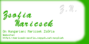 zsofia maricsek business card